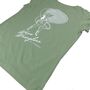 Women's Wave Wranglers Organic T Shirt Soft Green, thumbnail 3 of 9