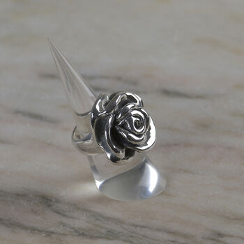 Large Flower Ring In Sterling Silver, 2 of 5