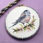 Long Tailed Tit Cross Stitch Embroidery Hoop Kit, thumbnail 1 of 8