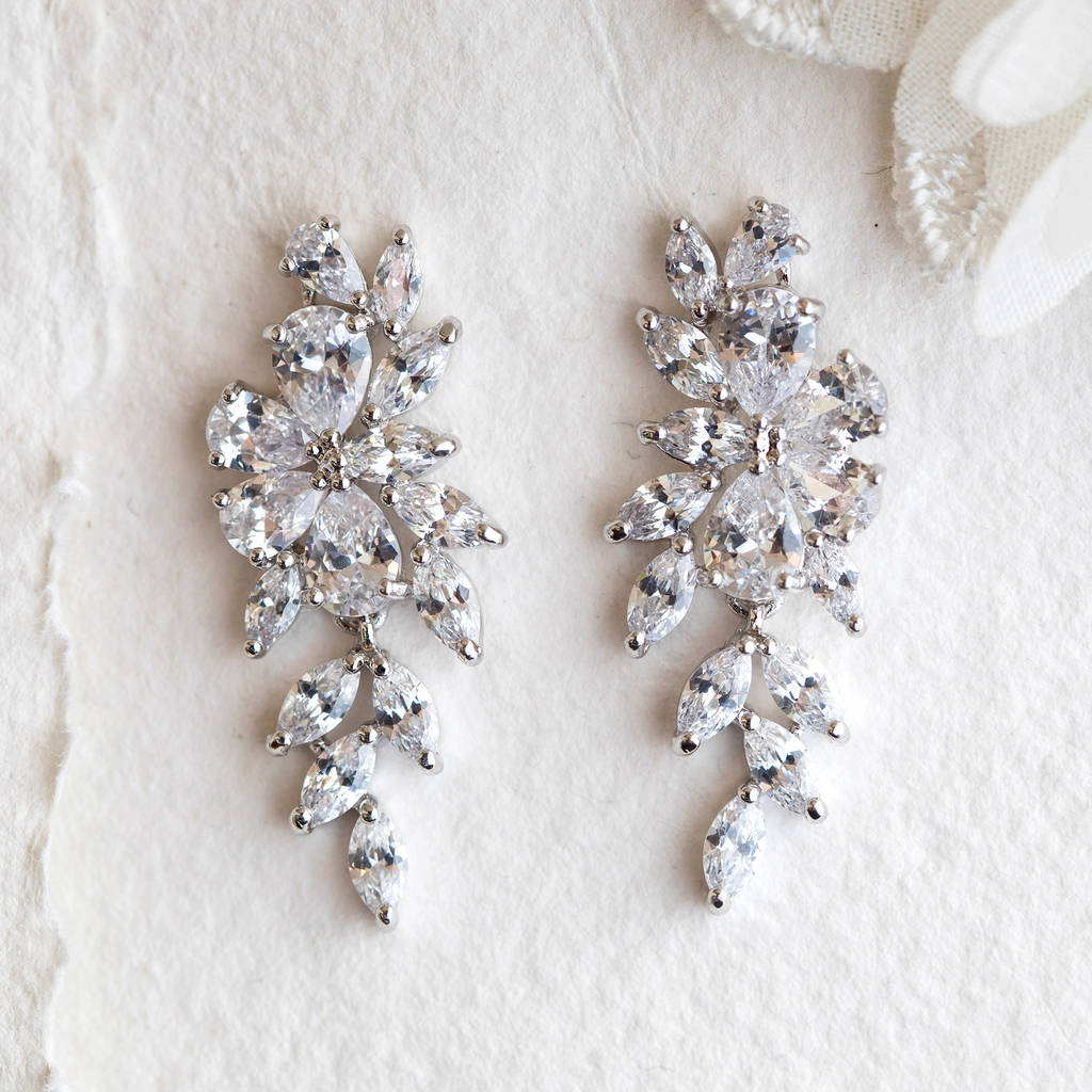 Tanvi Crystal Drop Earrings By Lola & Alice