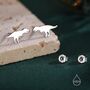 Sterling Silver T Rex Tyrannosaurus Dinosaur Stud Earrings, thumbnail 7 of 12