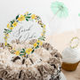 Personalised Summer Floral Couples Clear Cake Topper, thumbnail 3 of 4