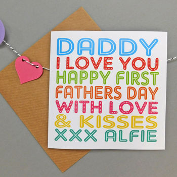 Personalised Daddy First Father's Day Card, 2 of 2
