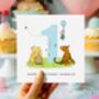 Personalised Winnie The Pooh First Birthday Card *Age + Colour Options, thumbnail 4 of 6