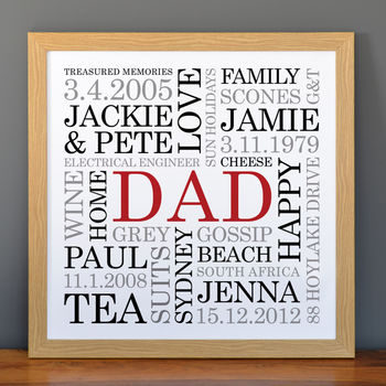 Personalised Dad Word Art, 6 of 10