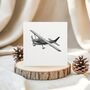 Cessna Aircraft – Hand Drawn Aviation Greeting Card Illustration, thumbnail 1 of 6