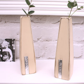 Two Personalised Wooden Vases, 7 of 12