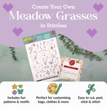 Meadow Grasses Stick And Stitch Embroidery, 2 of 5