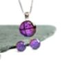 Small Purple Glass And Sterling Silver Stud Earrings, thumbnail 5 of 11