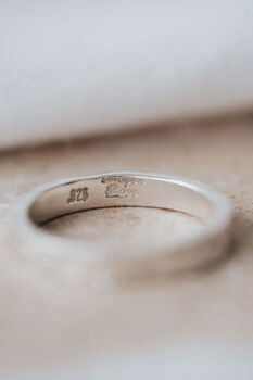 Flower Meadow Hand Stamped Floral Silver Ring, 4 of 7