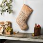 Personalised Night Before Linen Christmas Stocking, thumbnail 4 of 4
