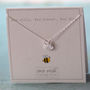 Bee Silly, Bee Honest, Bee Kind Silver Bee Necklace, thumbnail 3 of 11