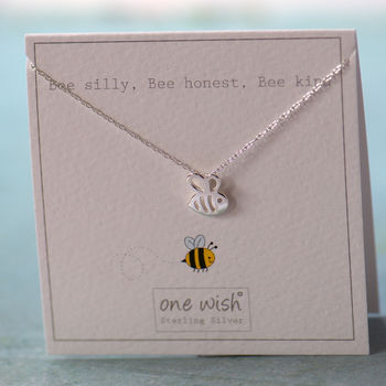 Bee Silly, Bee Honest, Bee Kind Silver Bee Necklace, 3 of 11