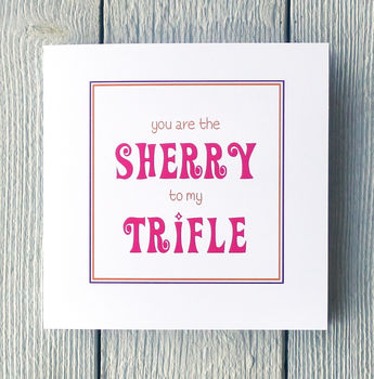 Personalised Sherry Trifle Card, 2 of 2
