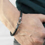 Personalised Men's Infinity Knot Leather Bracelet, thumbnail 3 of 6