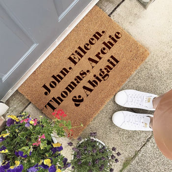 Personalised Names Doormat Gift For Couples New Home, 3 of 3