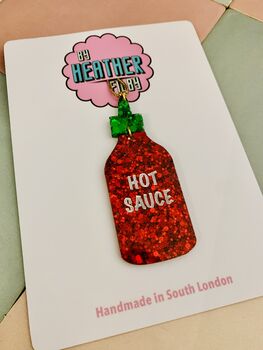 Hot Sauce Christmas Tree Decoration / Gift For Foodie / Chilli Lover Present / Novelty Festive Decoration, 6 of 6