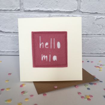 Personalised Felt Hello Baby Card, 2 of 4