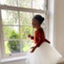 Long Sleeve Burnt Orange Velvet Christmas Party Dress, thumbnail 3 of 7