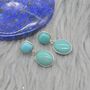 Blue Turquoise Silver Earrings: December Birthstone, thumbnail 4 of 7