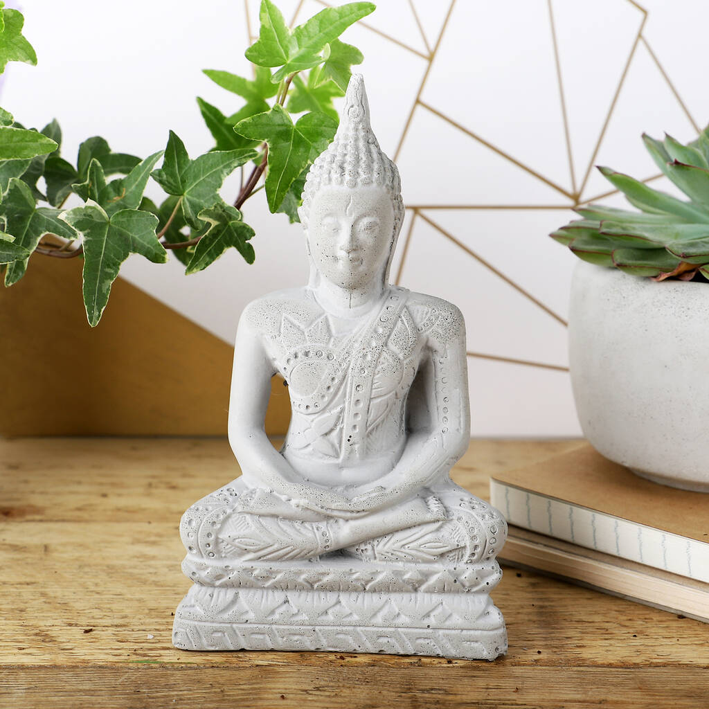 Image of Concrete Ring Holder Buddha Statue