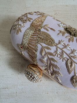 Pink Bird Oval Clutch Bag, 9 of 12