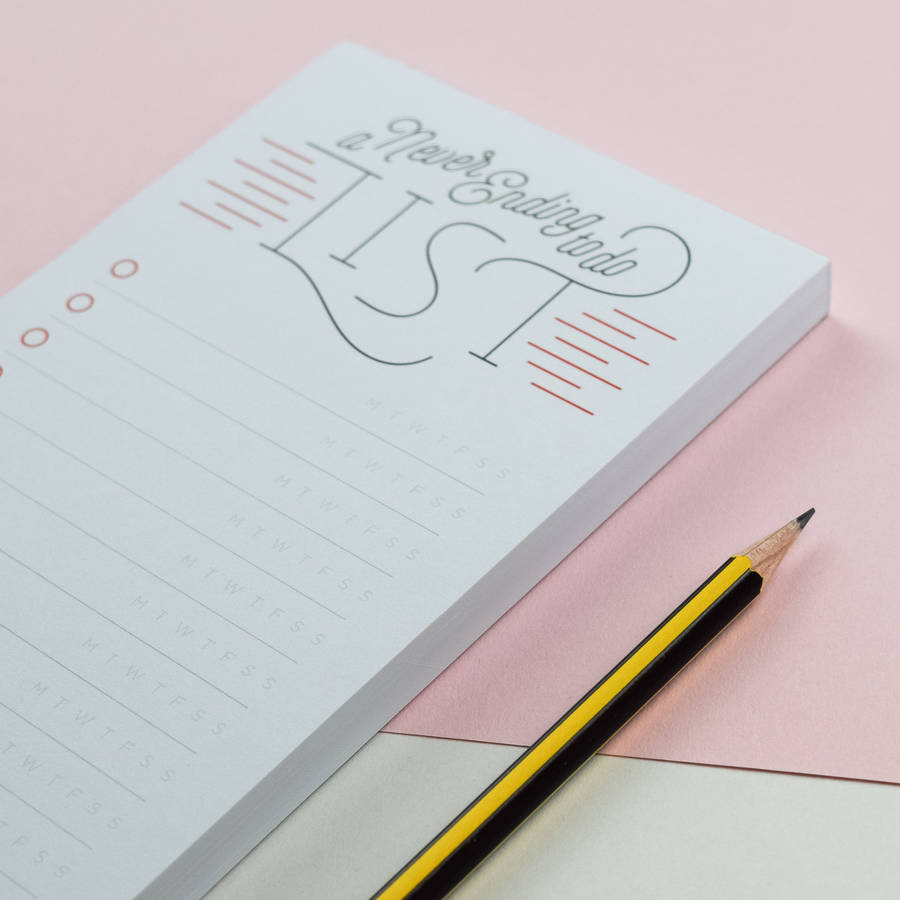  a Never Ending To Do List Notepad By Paperhappy Notonthehighstreet