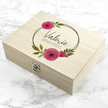 Personalised Floral Bridesmaid Keepsake Box, 11 of 12