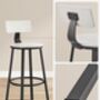 Set Of Two Bar Stools High Seat Backrest Industrial, thumbnail 7 of 12