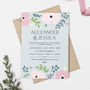 Pink Poppy Wedding Invitation, thumbnail 1 of 4