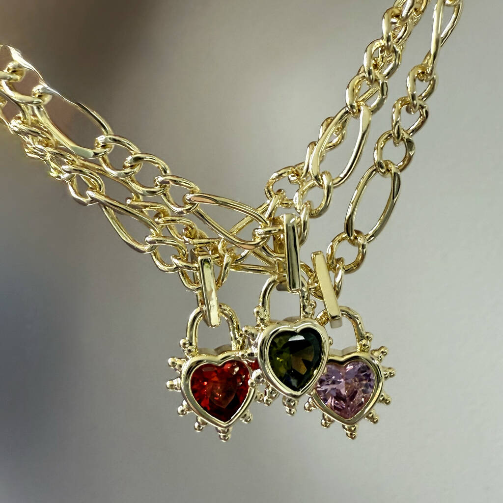 Heart Chunky Figaro Necklace, 1 of 6