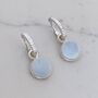 The Circle Blue Opal Earrings, Silver, thumbnail 2 of 6