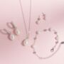 Large Pearl Pendant Necklace In Sterling Silver And Gold Vermeil, thumbnail 6 of 11