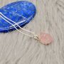 Raw Rose Quartz Sterling Silver Necklace, thumbnail 3 of 6