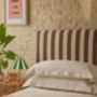 Hand Painted Upholstered Linen Headboard Stripe Print, thumbnail 2 of 12