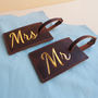 Mr And Mrs Leather Luggage Tags, thumbnail 2 of 6