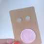 Heart Sterling Silver Stud Earrings, thumbnail 3 of 4
