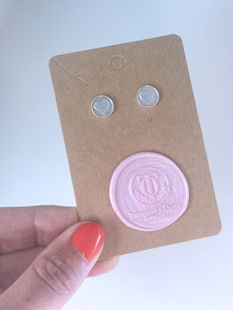 Heart Sterling Silver Stud Earrings, 3 of 4