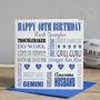 Personalised 40th Birthday Card, thumbnail 2 of 4