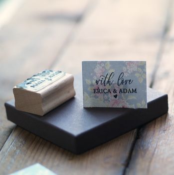 Personalised Favours Wedding With Love Rubber Stamp, 4 of 4