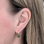 Peridot Teardrop August Birthstone Earrings, thumbnail 3 of 5
