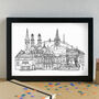 Zürich Skyline Travel Art Print Unframed, thumbnail 3 of 6