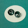 Colourful Green Graphic Silver Earing Studs, thumbnail 5 of 12