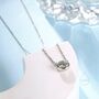 Sterling Silver Minimalist Cz Bubble Pendant Necklace, thumbnail 4 of 12