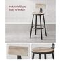 Set Of Two High Back Bar Stools Kitchen Stools Chairs, thumbnail 6 of 8