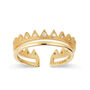 14 K Dainty Gold Double Band Crown Ring, thumbnail 2 of 6