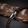 Men's Leather And Cord Bracelet, thumbnail 3 of 7