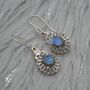 Labradorite Earrings Silver: Blue Gemstone Jewelry, thumbnail 1 of 7