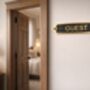 Classic Brass Guest Room Door Name Plate Plaque With Black Finish, thumbnail 2 of 3