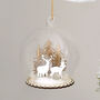 Reindeer Snowscape Dome Bauble, thumbnail 2 of 2